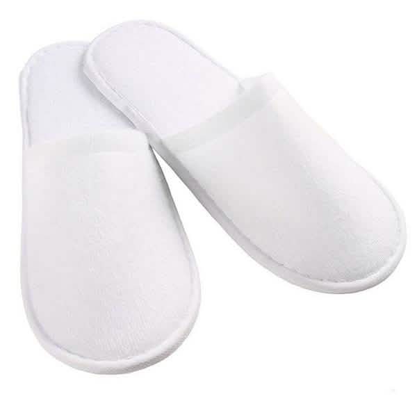 20-Pairs: Spa Hotel Guest Soft Slippers Closed Toe Disposable Travel Slipper