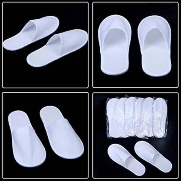 20-Pairs: Spa Hotel Guest Soft Slippers Closed Toe Disposable Travel Slipper