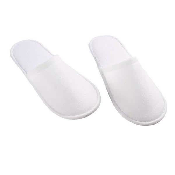 20-Pairs: Spa Hotel Guest Soft Slippers Closed Toe Disposable Travel Slipper